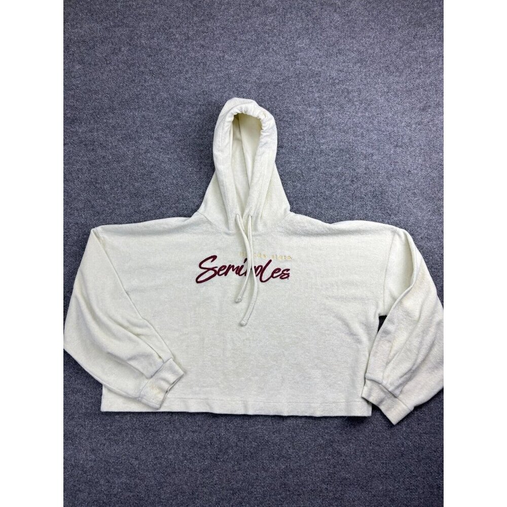 Florida State Seminoles Crop Hoodie Women’s Rivalry Threads Ivory Terry